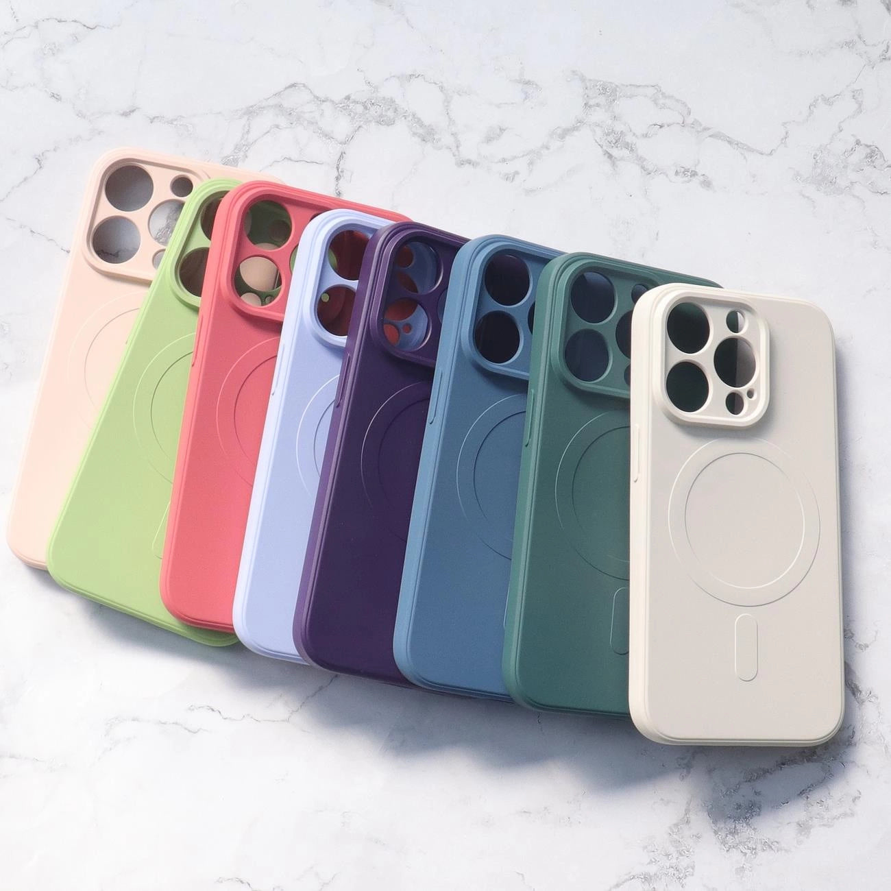 MagSafe compatible silicone case for iPhone 15 Silicone Case - pink_3