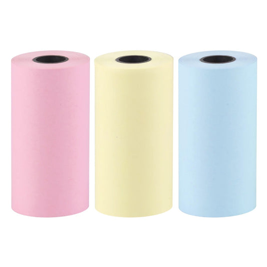 Set of colorful paper rolls for the HURC9 cat mini thermal printer - 3 pcs._0