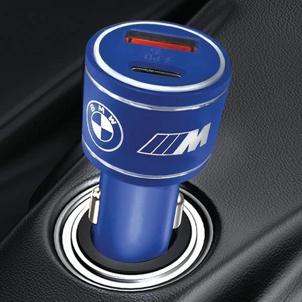 BMW M Edition Case Car Charger BMCCMUSBCB 20W PD QC 3.0 - blue_2