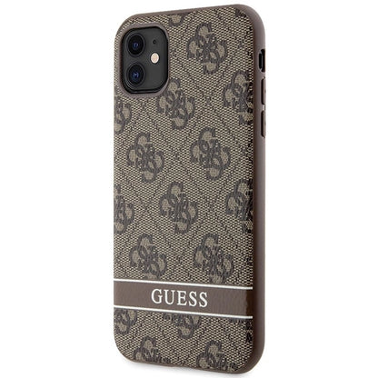 Guess GUHCN61P4SNW iPhone 11 / Xr brown/brown hardcase 4G Stripe_1