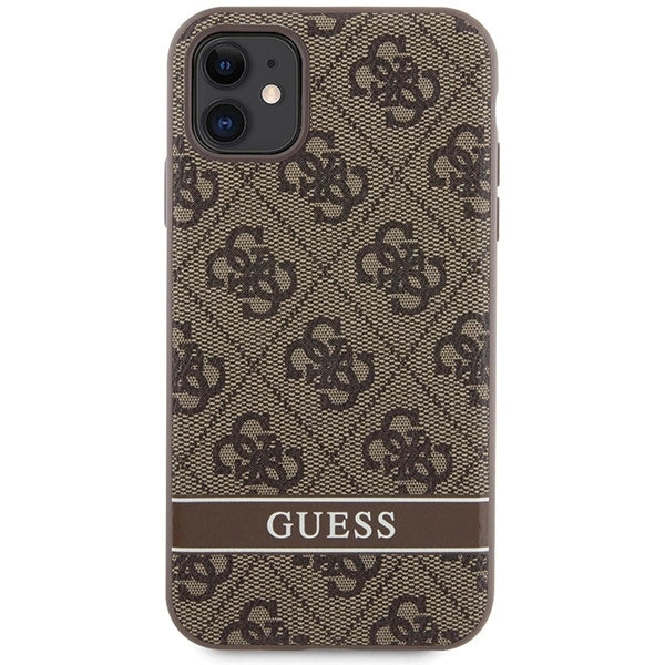 Guess GUHCN61P4SNW iPhone 11 / Xr brown/brown hardcase 4G Stripe_2