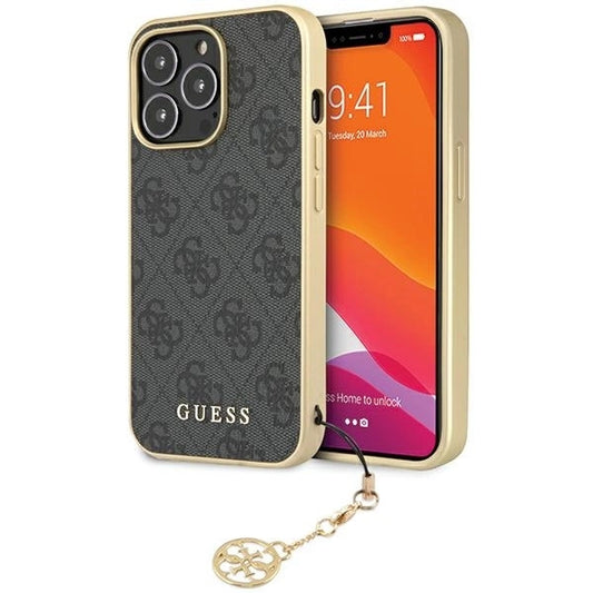 Guess 4G Charms Collection case for iPhone 14 Pro Max - gray_0