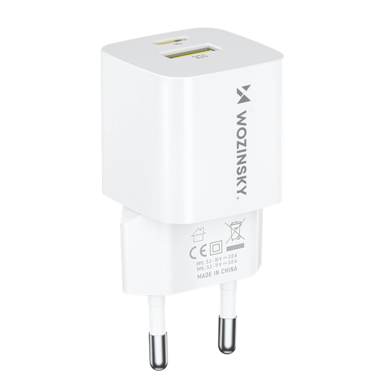 Wozinsky WWCEAC GaN USB-A USB-C 33W wall charger - white_1