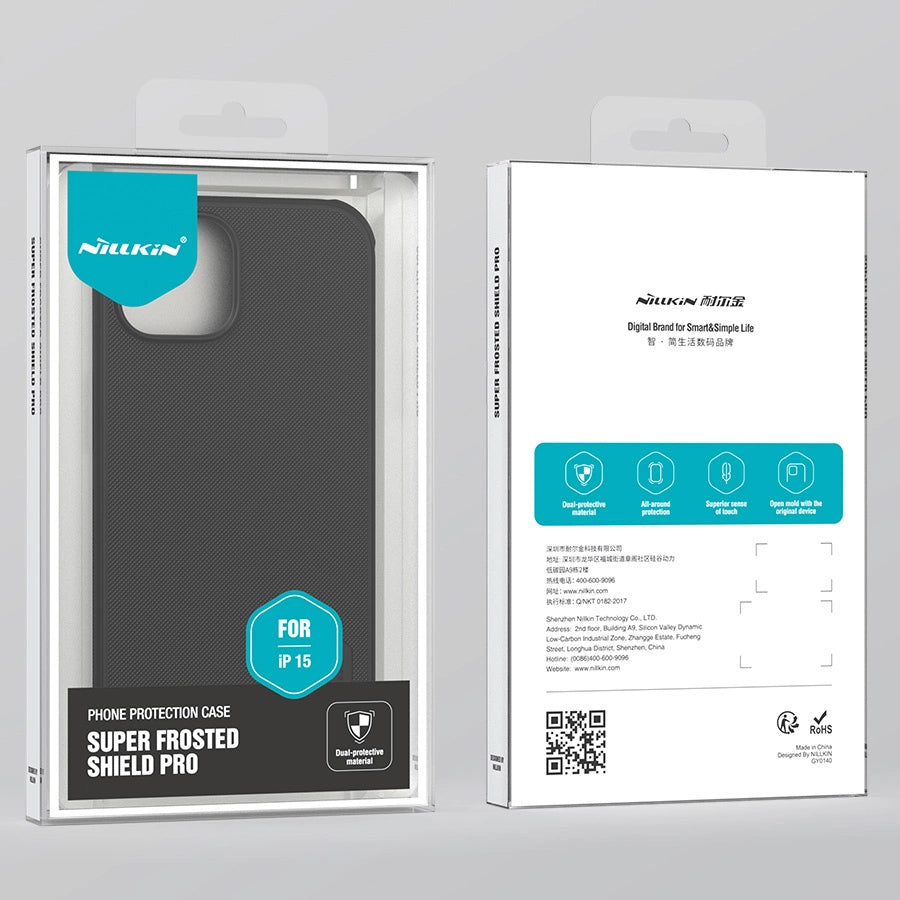 Nillkin Super Frosted Shield Pro reinforced case for iPhone 15 Plus - blue_15
