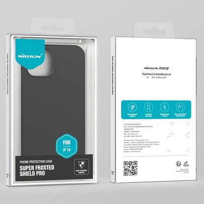 Nillkin Super Frosted Shield Pro reinforced case for iPhone 15 Plus - blue_15