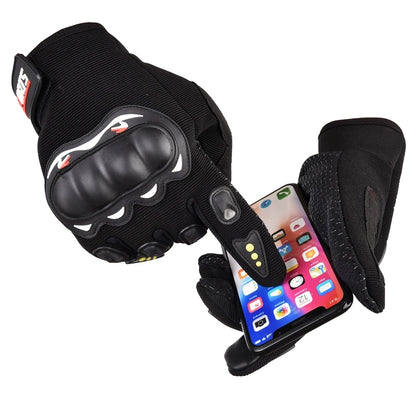 Motorcycle phone gloves with knuckle protector – black_3