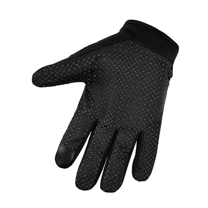 Motorcycle phone gloves with knuckle protector – black_4