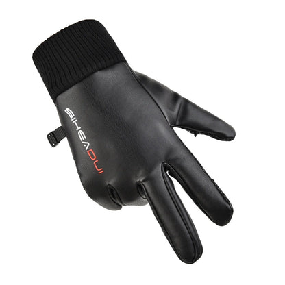 Men's insulated, anti-slip telephone gloves - black_1