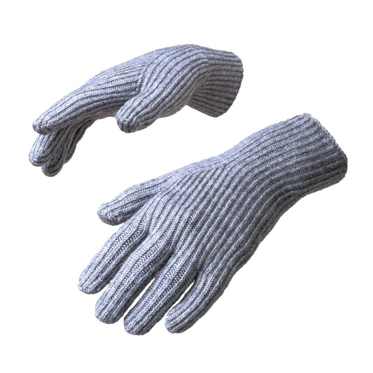 Braided telephone gloves with cut-outs for fingers - gray_0