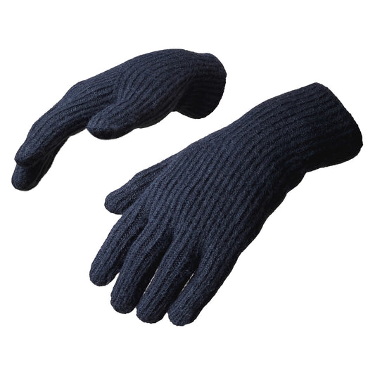 Braided telephone gloves with cut-outs for fingers - black_0