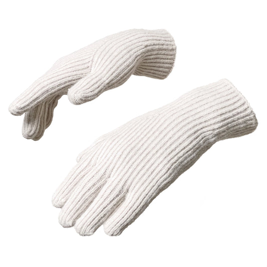 Braided telephone gloves with cutouts for fingers - beige_0
