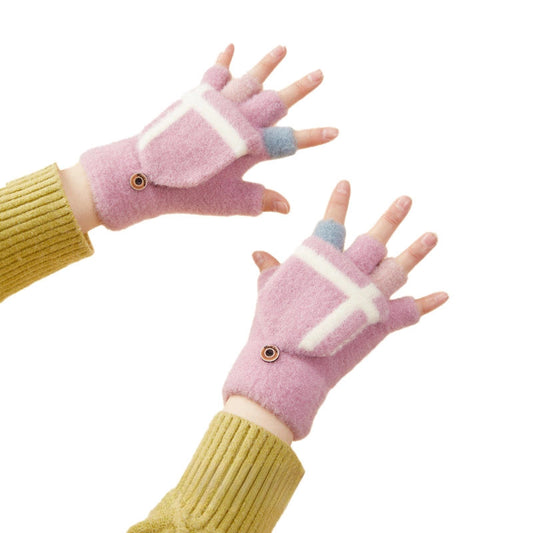 Women's/children's winter telephone gloves - pink_0