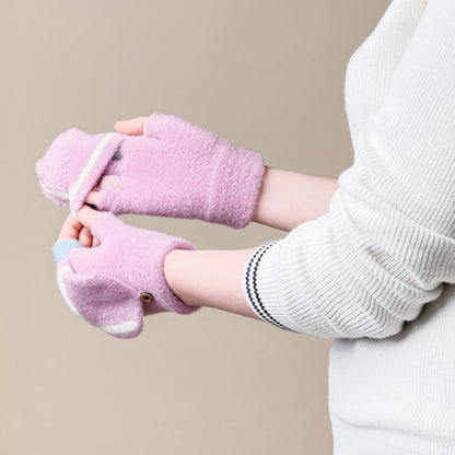 Women's/children's winter telephone gloves - pink_5