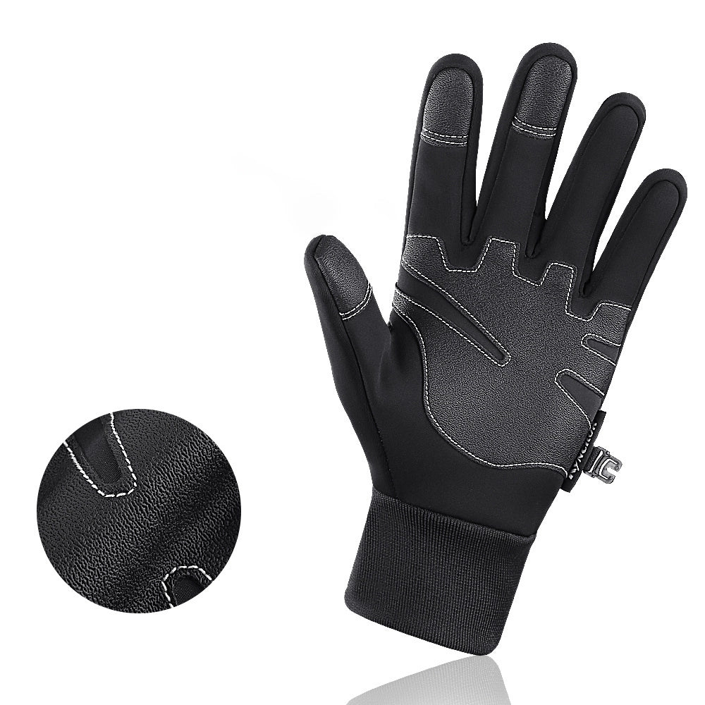 Insulated, non-slip sports phone gloves (size L) - black_3