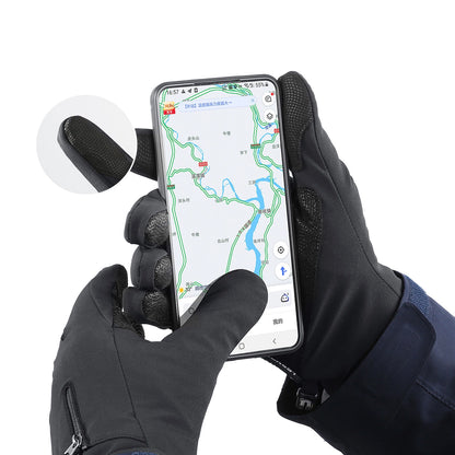 Anti-slip winter phone sports gloves (size L) - black_3