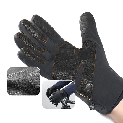 Anti-slip winter phone sports gloves (size XL) - black_1