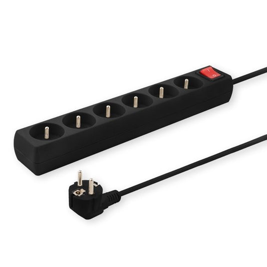 REGLETA DE 5 ENCHUFES 1.5M NEGRO SAVIO LZ-01_0
