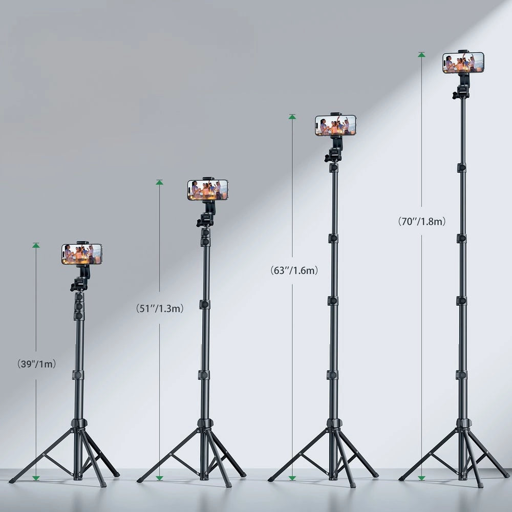 Ugreen LP680 selfie stick with stand and Bluetooth remote control 1.8m - black_5