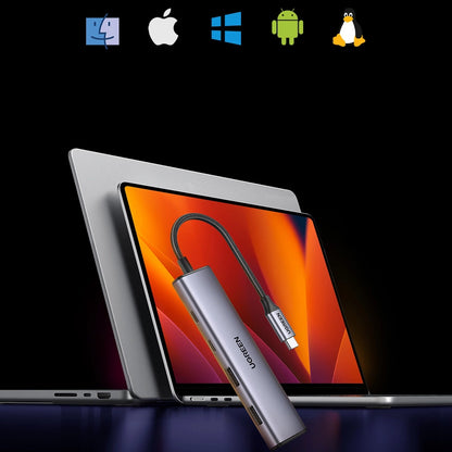 HUB USB-C - 2 x USB-A / 2 x USB-C 20 cm Ugreen CM473 - gray_1