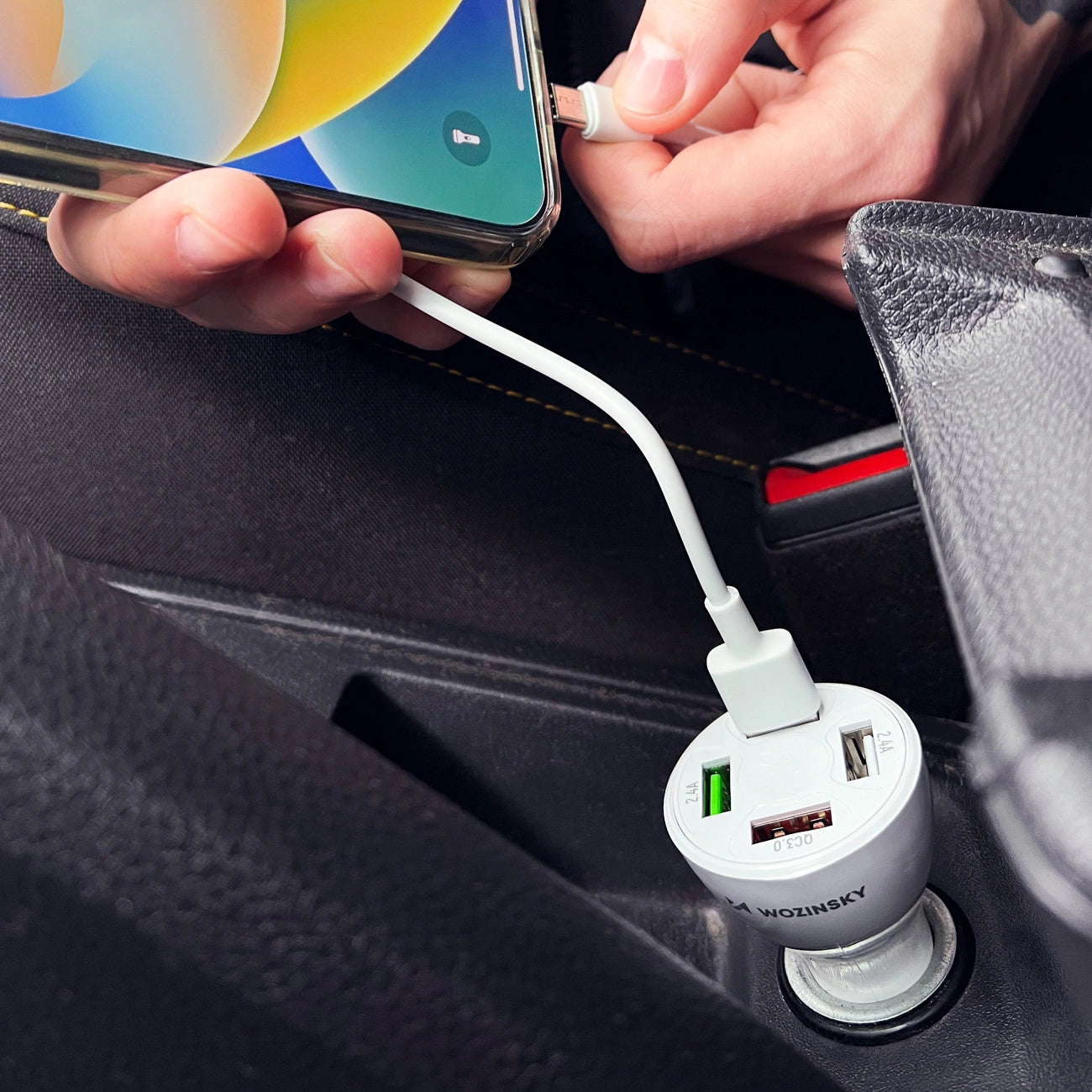 Wozinsky WCCAW 50W 4x USB-A QC car charger - white_7