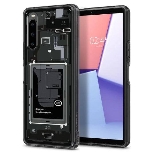 Spigen Ultra Hybrid Case for Sony Xperia 10 V - Dark Gray (Zero One Pattern)_0