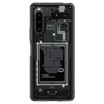 Spigen Ultra Hybrid Case for Sony Xperia 10 V - Dark Gray (Zero One Pattern)_1