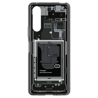 Spigen Ultra Hybrid Case for Sony Xperia 10 V - Dark Gray (Zero One Pattern)_2