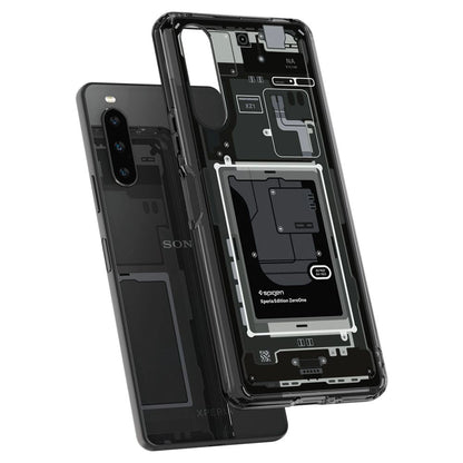 Spigen Ultra Hybrid Case for Sony Xperia 10 V - Dark Gray (Zero One Pattern)_6