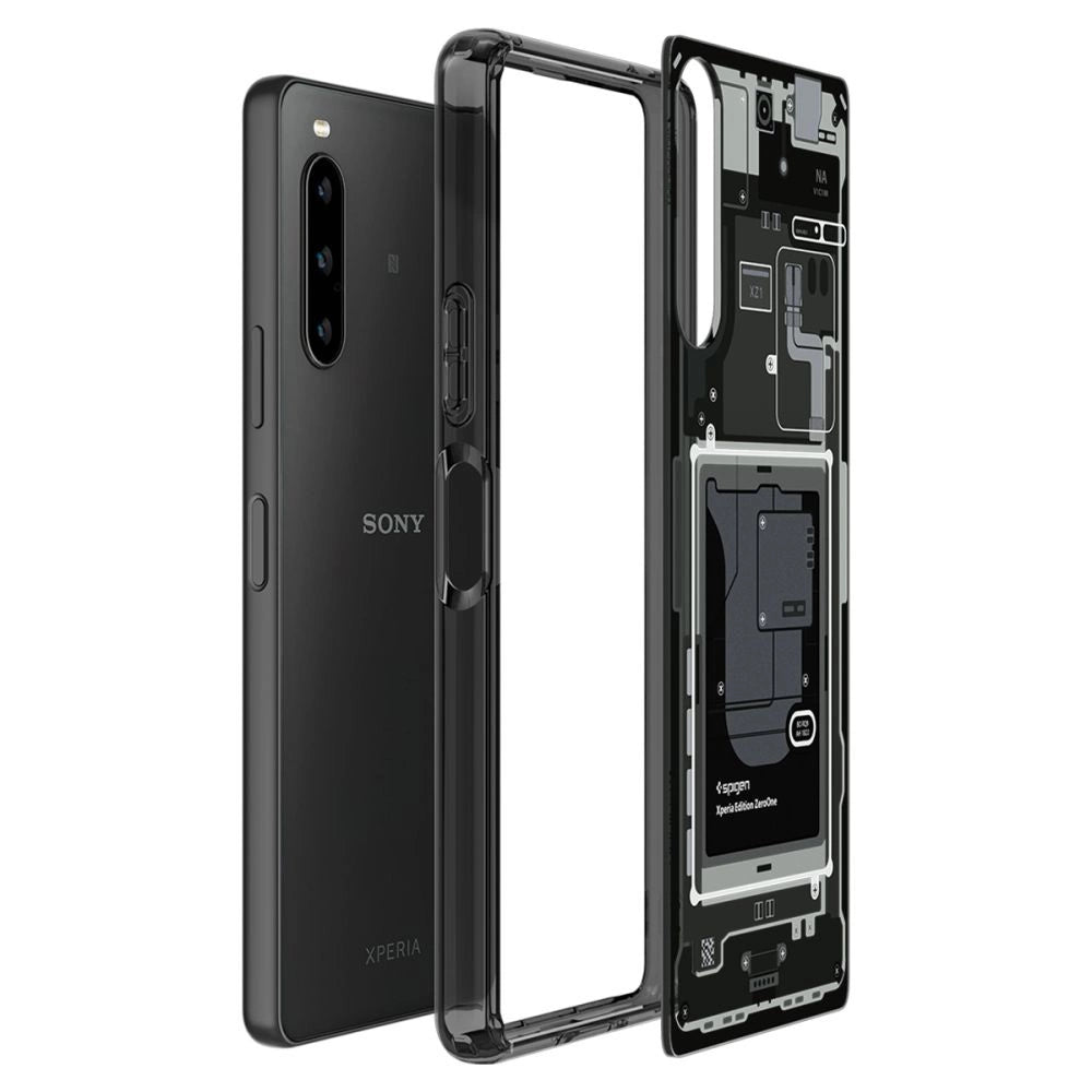 Spigen Ultra Hybrid Case for Sony Xperia 10 V - Dark Gray (Zero One Pattern)_8