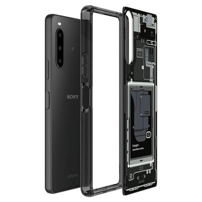 Spigen Ultra Hybrid Case for Sony Xperia 10 V - Dark Gray (Zero One Pattern)_8
