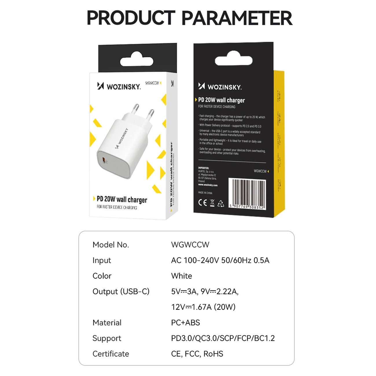 Wozinsky WGWCCW 20W USB-C wall charger - white_4