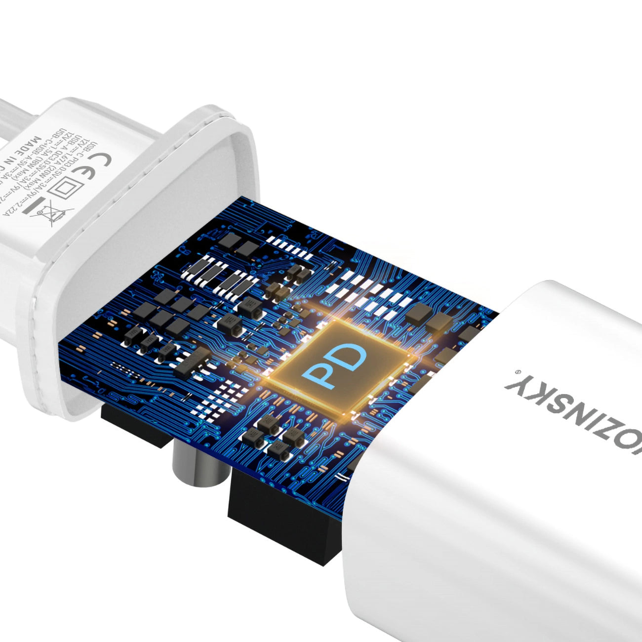 Wozinsky WGWCW USB-A USB-C 20W wall charger - white_3
