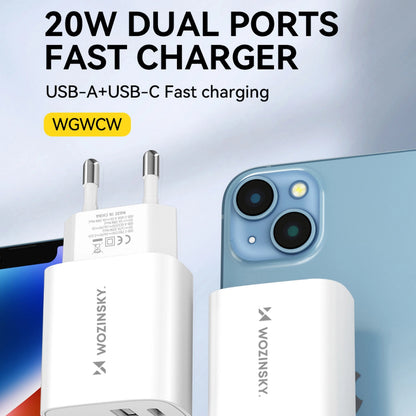 Wozinsky WGWCW USB-A USB-C 20W wall charger - white_5