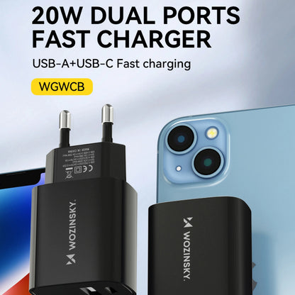 Wozinsky WGWCB USB-A USB-C 20W wall charger - black_5