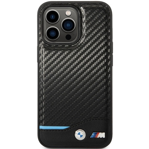Case BMW BMHCP13X22NBCK iPhone 13 Pro Max 6.7" black/black hardcase Leather Carbon_2