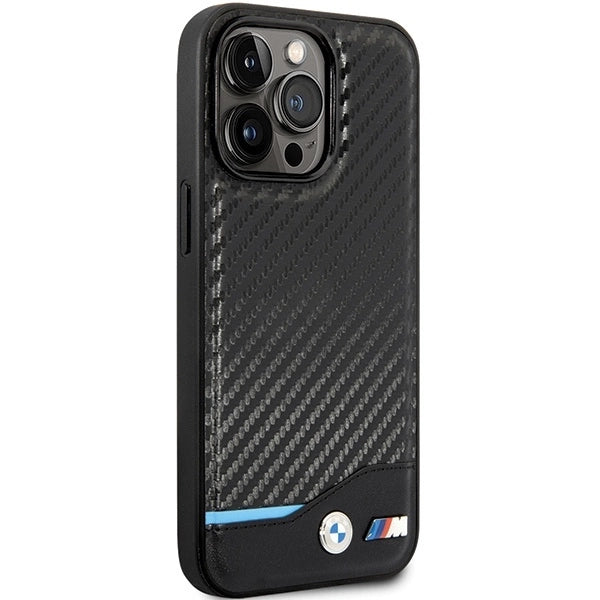 Case BMW BMHCP13X22NBCK iPhone 13 Pro Max 6.7" black/black hardcase Leather Carbon_3