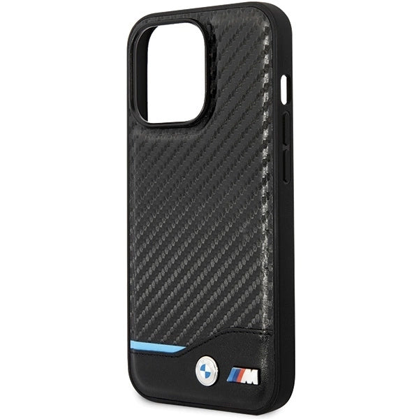 Case BMW BMHCP13X22NBCK iPhone 13 Pro Max 6.7" black/black hardcase Leather Carbon_5