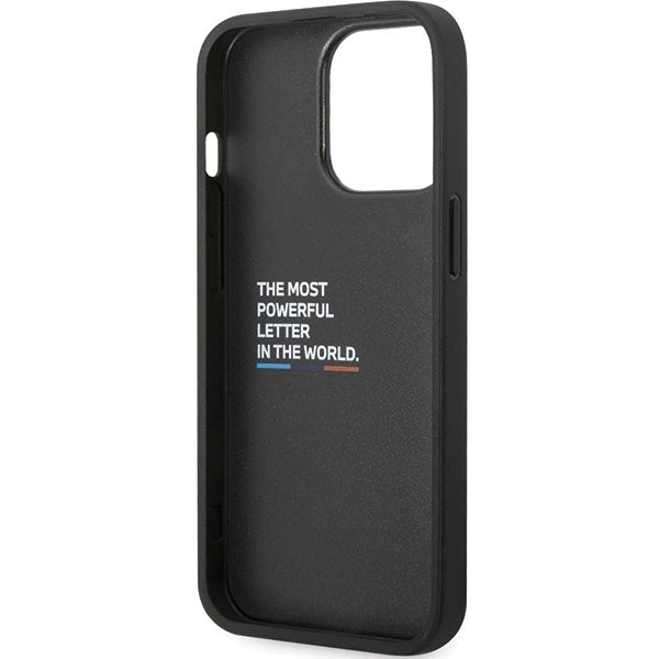 Case BMW BMHCP13X22NBCK iPhone 13 Pro Max 6.7" black/black hardcase Leather Carbon_6