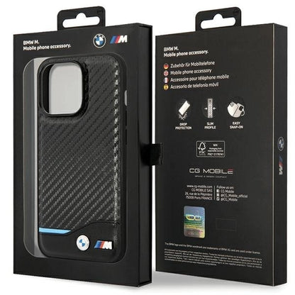 Case BMW BMHCP13X22NBCK iPhone 13 Pro Max 6.7" black/black hardcase Leather Carbon_7
