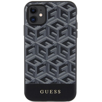 Guess GUHMN61HGCFSEK iPhone 11 / Xr 6.1" black/black hardcase GCube Stripes MagSafe_2