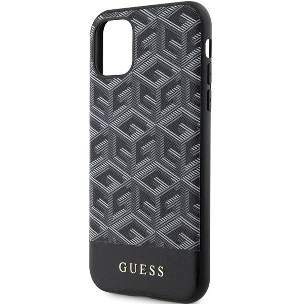 Guess GUHMN61HGCFSEK iPhone 11 / Xr 6.1" black/black hardcase GCube Stripes MagSafe_5