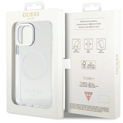 Guess Metal Outline Magsafe case for iPhone 12 / iPhone 12 Pro - silver_7