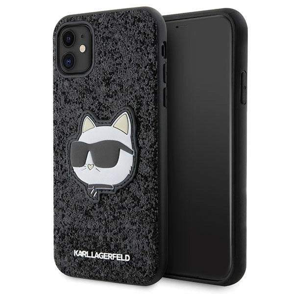 Karl Lagerfeld KLHCN61G2CPK iPhone 11 / Xr 6.1" black/black hardcase Glitter Choupette Patch_0