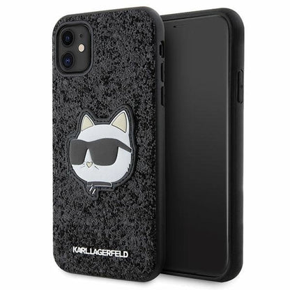 Karl Lagerfeld KLHCN61G2CPK iPhone 11 / Xr 6.1" black/black hardcase Glitter Choupette Patch_0