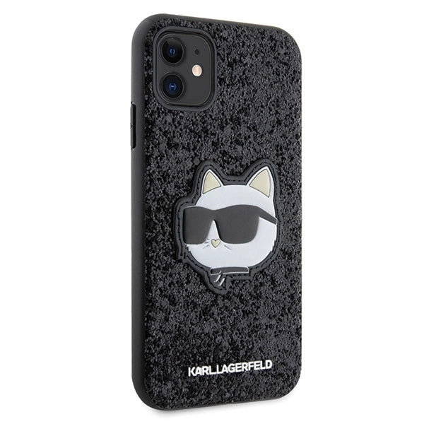 Karl Lagerfeld KLHCN61G2CPK iPhone 11 / Xr 6.1" black/black hardcase Glitter Choupette Patch_3