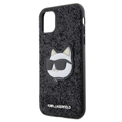Karl Lagerfeld KLHCN61G2CPK iPhone 11 / Xr 6.1" black/black hardcase Glitter Choupette Patch_5