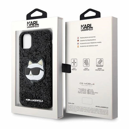 Karl Lagerfeld KLHCN61G2CPK iPhone 11 / Xr 6.1" black/black hardcase Glitter Choupette Patch_7