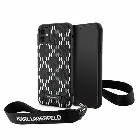 Karl Lagerfeld KLHCN61SAKLMBSK iPhone 11 / Xr 6.1" black/black hardcase Monogram Losange Saffiano_0
