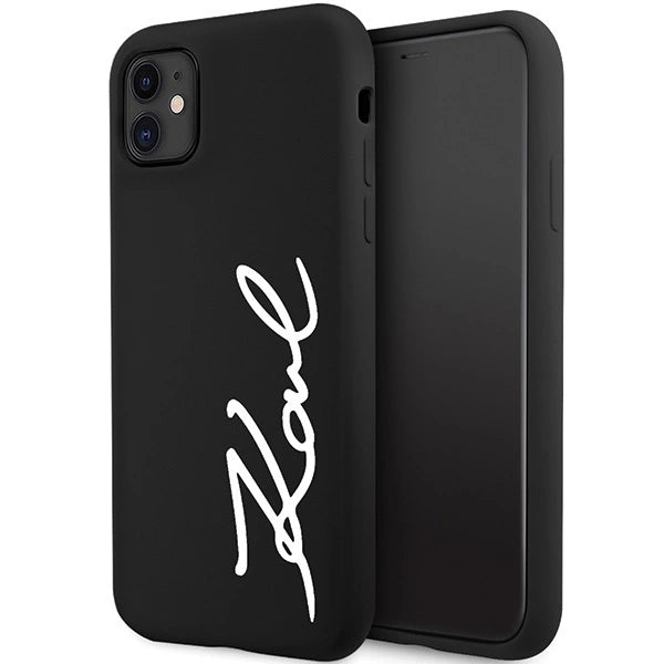 Karl Lagerfeld KLHCN61SKSVGK iPhone 11 / Xr 6.1" black/black hardcase Silicone Signature_0