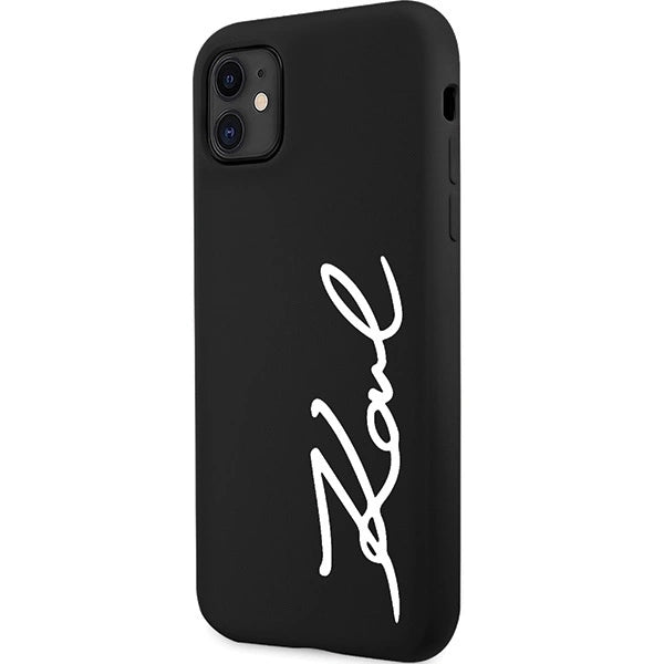 Karl Lagerfeld KLHCN61SKSVGK iPhone 11 / Xr 6.1" black/black hardcase Silicone Signature_1